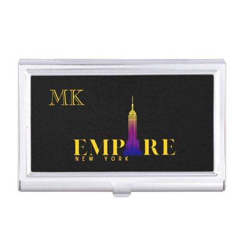 Empire State Building_New York_Vibrant Gold Business Card Case