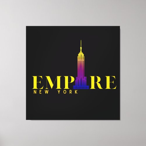 Empire State Building_New York_Vibrant Gold Canvas Print