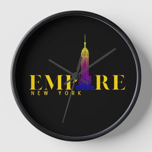 Empire State Building_New York_Vibrant Gold Clock