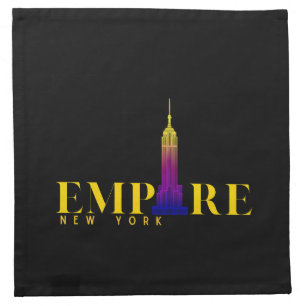 Empire State Building-New York-Vibrant Gold Cloth Napkin