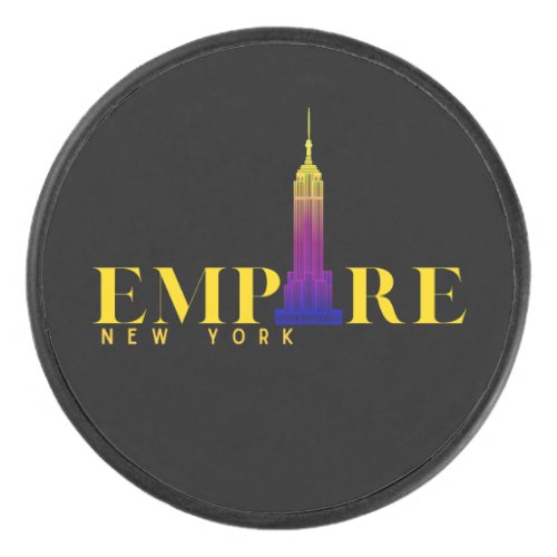Empire State Building_New York_Vibrant Gold Hockey Puck