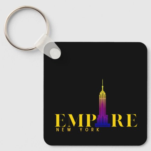 Empire State Building_New York_Vibrant Gold Keychain
