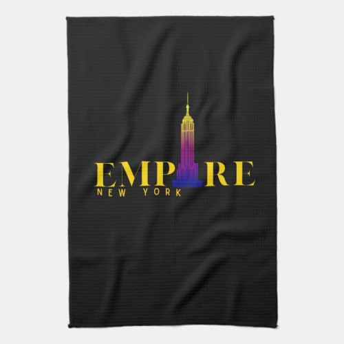 Empire State Building_New York_Vibrant Gold Kitchen Towel