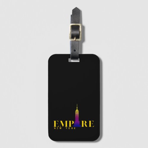 Empire State Building_New York_Vibrant Gold Luggage Tag