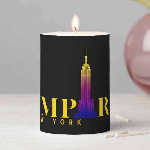 Empire State Building_New York_Vibrant Gold Pillar Candle