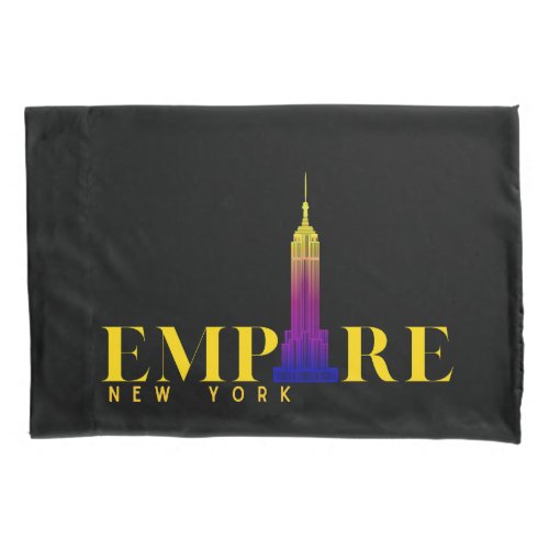 Empire State Building_New York_Vibrant Gold Pillow Case
