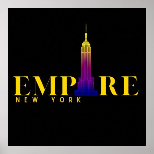 Empire State Building_New York_Vibrant Gold Poster