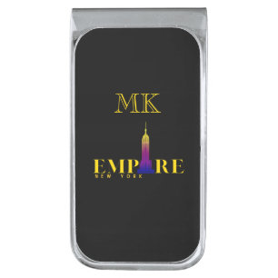 Empire State Building-New York-Vibrant Gold Silver Finish Money Clip