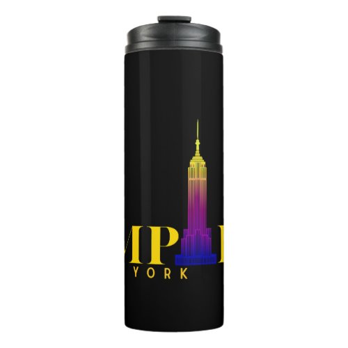 Empire State Building_New York_Vibrant gold Thermal Tumbler