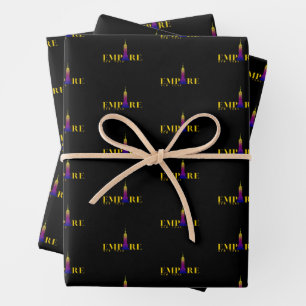 Empire State Building-New York-Vibrant Gold Wrapping Paper Sheets