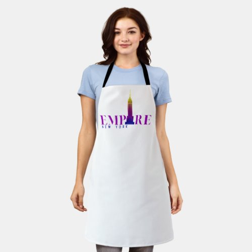 Empire State Building_New York_Vibrant Purple_ Apron