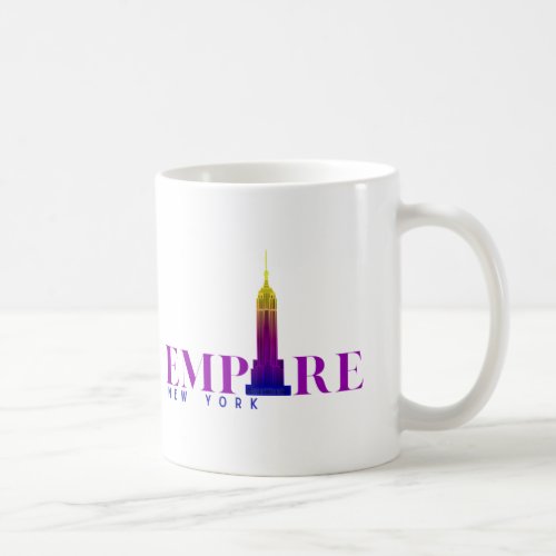 Empire State Building_New York_Vibrant Purple_ Coffee Mug