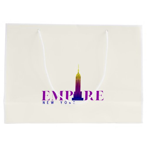 Empire State Building_New York_Vibrant Purple_ Large Gift Bag