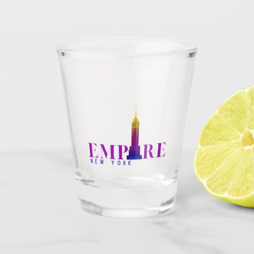 Empire State Building_New York_Vibrant Purple_ Shot Glass