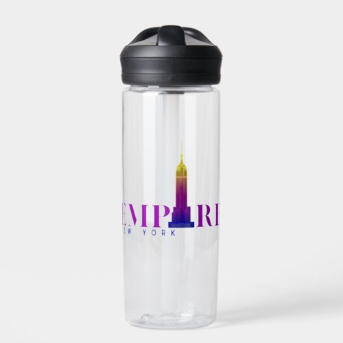 Empire State Building_New York_Vibrant Purple_ Water Bottle