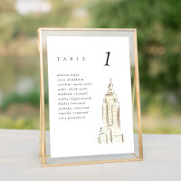 Empire State Building NYC Wedding Seating Chart