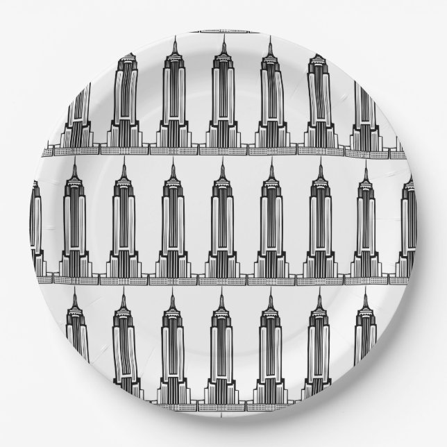 Empire State Building Paper Plates (Front)