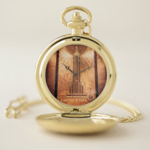 Empire State Building Pocket Watch
