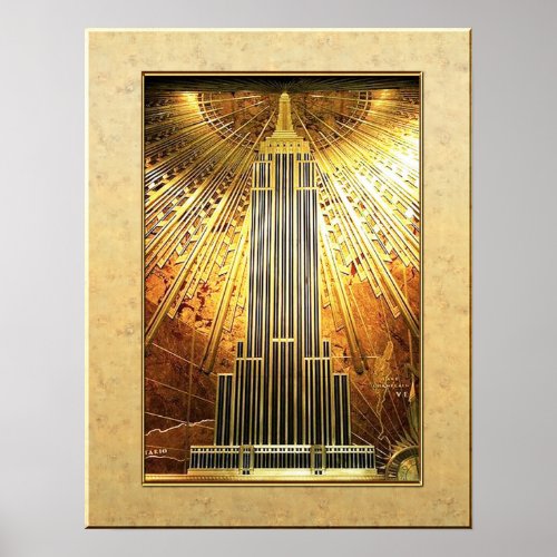 Empire State Building Poster Deco