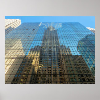 Empire State Building Reflection, New York City. Poster