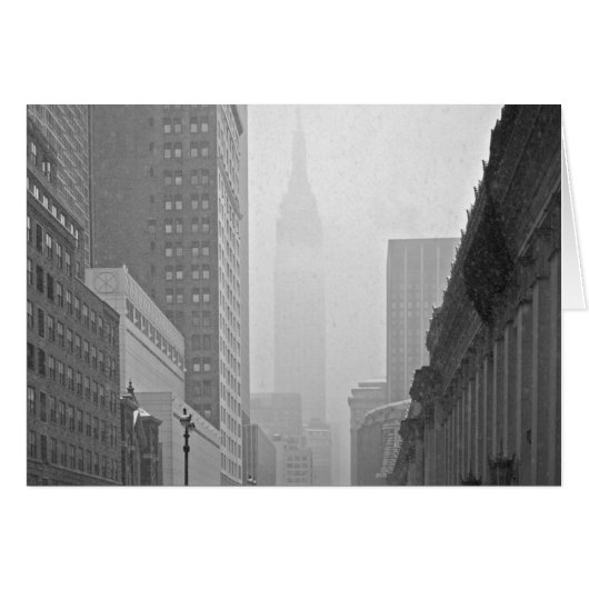 Empire State Building - Snowy Day Cards (Front Horizontal)