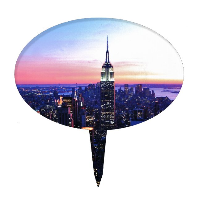 Empire State Building: Sunset Cake Topper (Front)