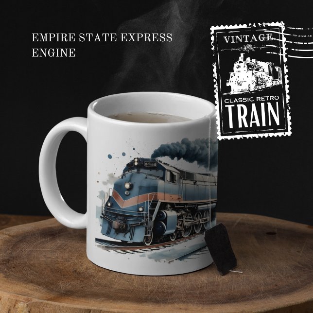 Empire State Express Engine Two-Tone Coffee Mug (Empire State Express Engine cover from The Beekeeper Store)
