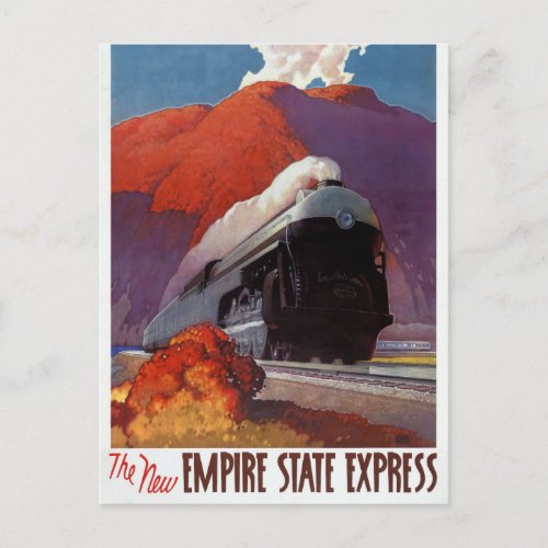 Empire State Express Vintage Poster Restored Postcard