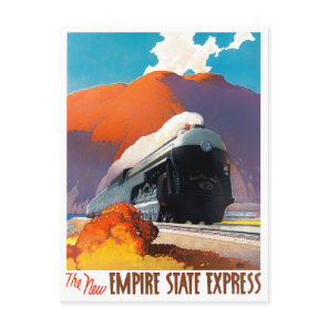 Empire State Express vintage travel postcard