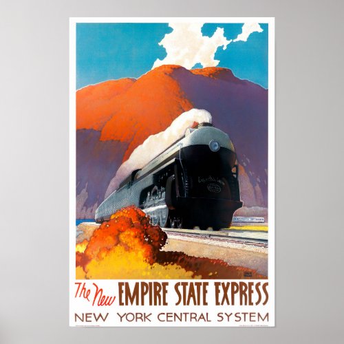 Empire State Express vintage travel poster