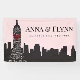 Empire State New York City Skyline Cityscape Party Banner