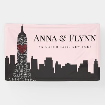 Empire State New York City Skyline Cityscape Party Banner by Pip_Gerard at Zazzle