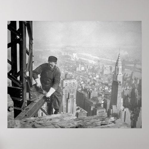 Empire State Steelworker 1936 Vintage Photo Poster