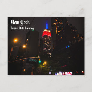 Empire State & Washington Square Postcard New York