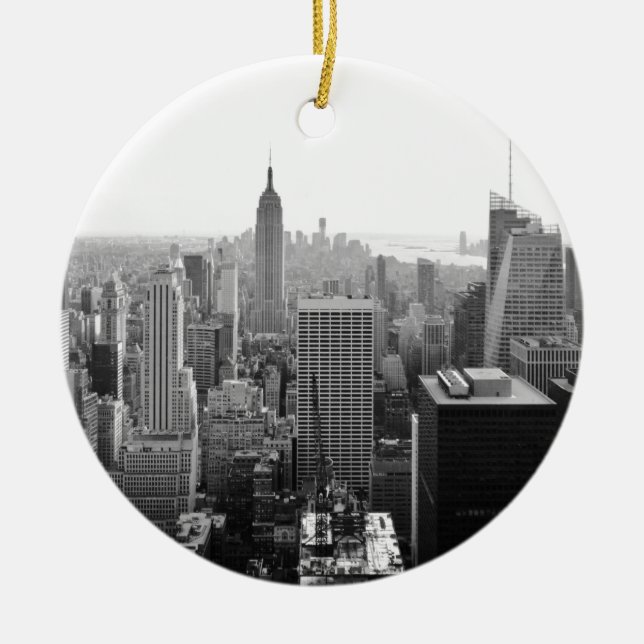 Empire States Building Manhattan Ceramic Ornament (Front)