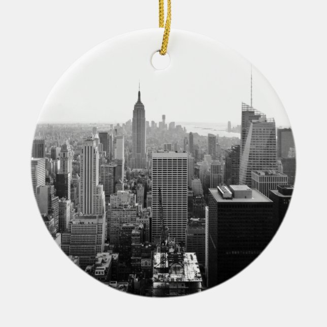 Empire States Building Manhattan Ceramic Ornament (Front)