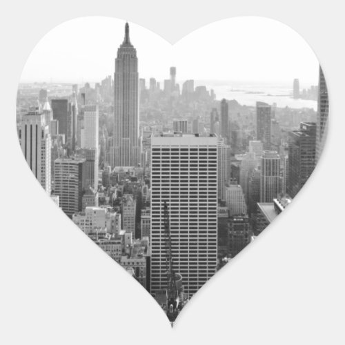 Empire States Building Manhattan Heart Sticker