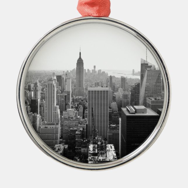 Empire States Building Manhattan Metal Ornament (Front)