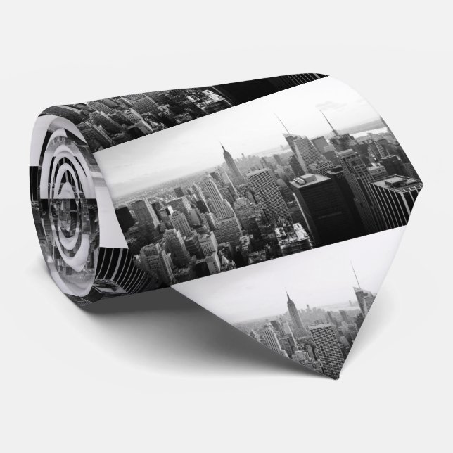 Empire States Building Manhattan Neck Tie (Rolled)
