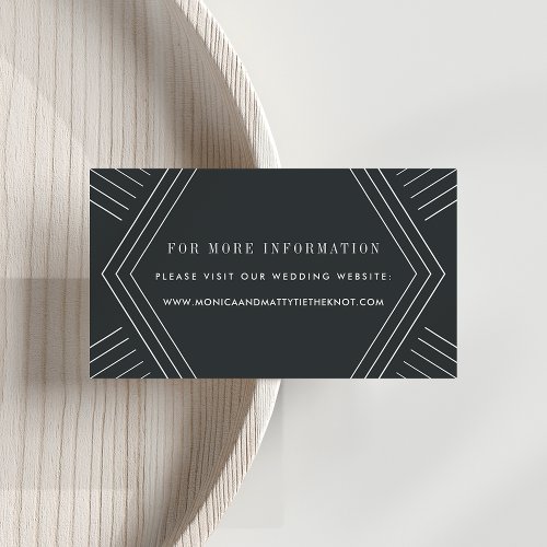 Empire Wedding Website Cards  Charcoal