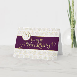 Employee 10th Anniversary - Prestigious Plum Gold Card
