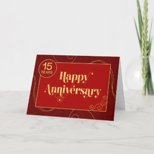 Employee 15th Anniversary Stylish Corporate Card