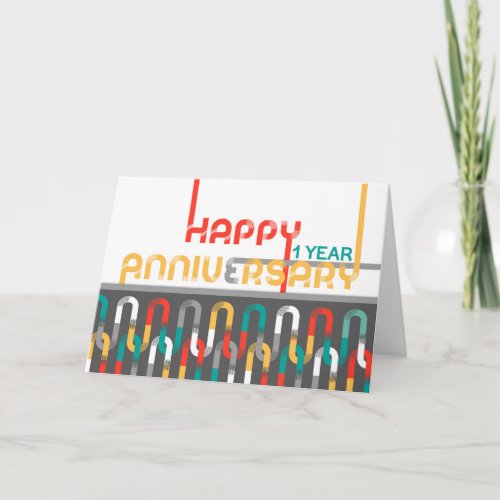 Employee 1st Anniversary Featured Font Card