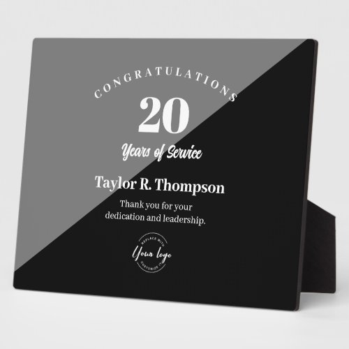 Employee 20 years of service Custom logo