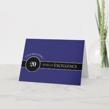 Employee 20th Anniversary Circle Of Excellence Card by SueshineStudio at Zazzle