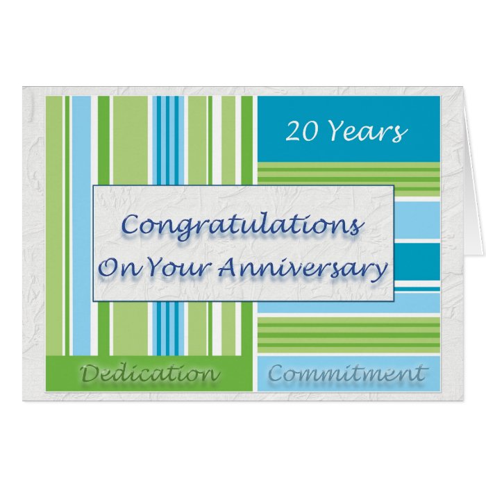 Employee 20th Anniversary Greeting Card