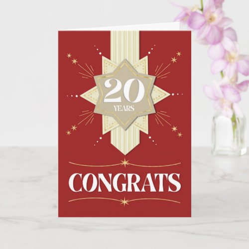 Employee 20th Anniversary Stars Card