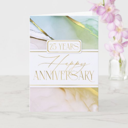 Employee 25th Anniversary Soft Abstract Card