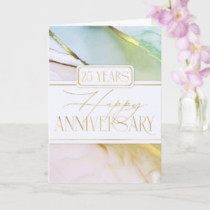 Employee 25th Anniversary Soft Abstract Card