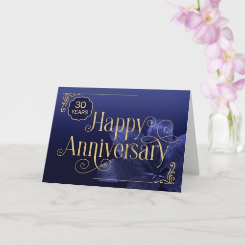 Employee 30th Anniversary Swirly Text Card